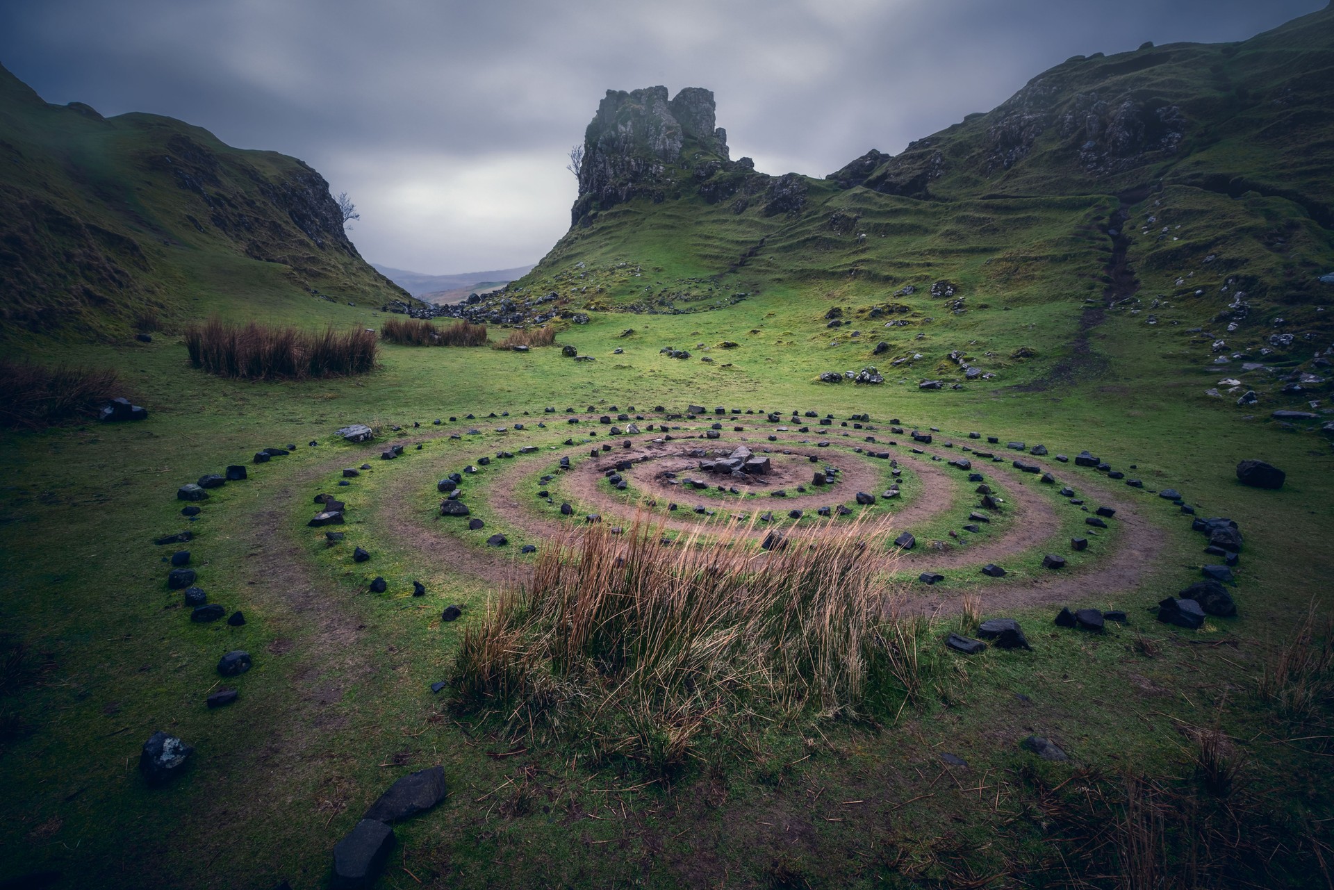 The Fairy Glen (Faerie) near Uig, Isle of Skye, Scotland, UK